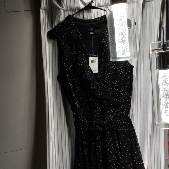NWT CHAPS Black Polka dot DRESS 🖤 - Picture 2 of 6